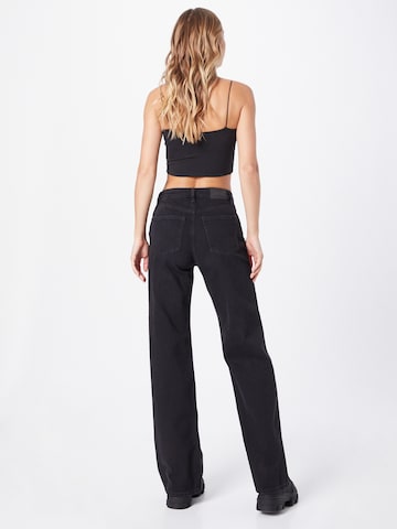 Monki Wide leg Τζιν σε μαύρο