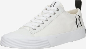 ARMANI EXCHANGE Låg sneaker i vit: framsida