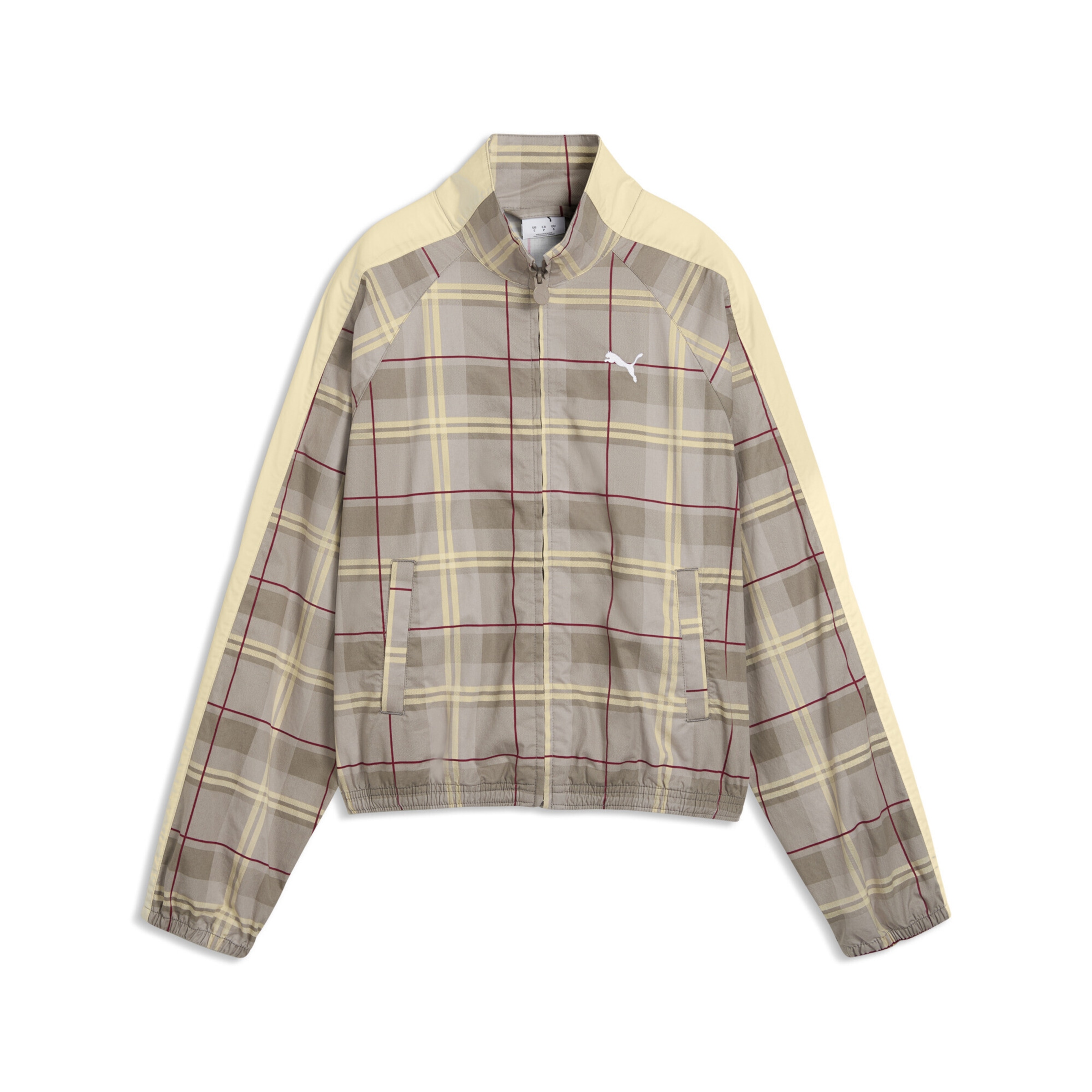 PUMA Between-Season Jacket 'T7 Tartan' in Beige: front