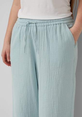 QS Wide leg Broek in Blauw