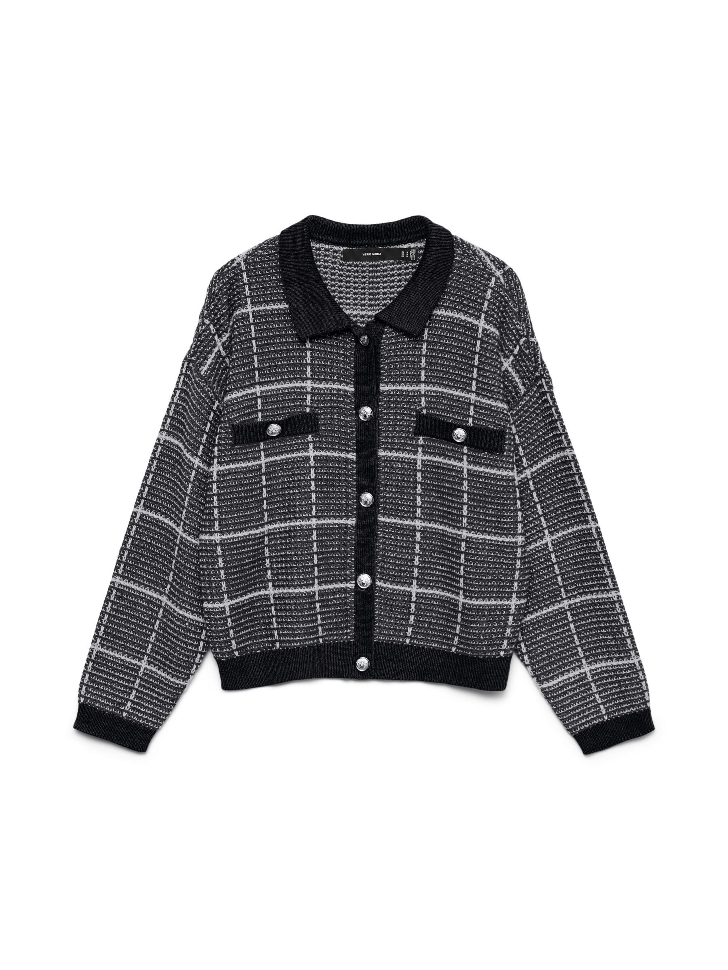 VERO MODA Strickjacke 'VMShorna' in Schwarz: Vorderseite