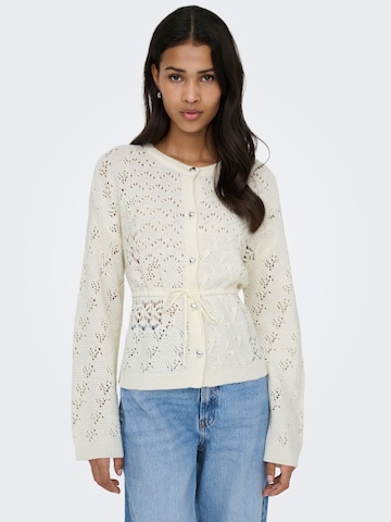 Cardigan 'ONLELKE' ONLY en blanc
