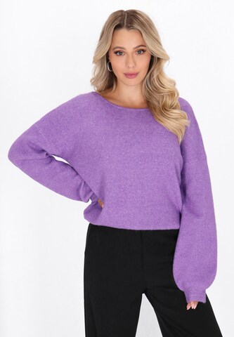 faina Pullover i lilla: forside