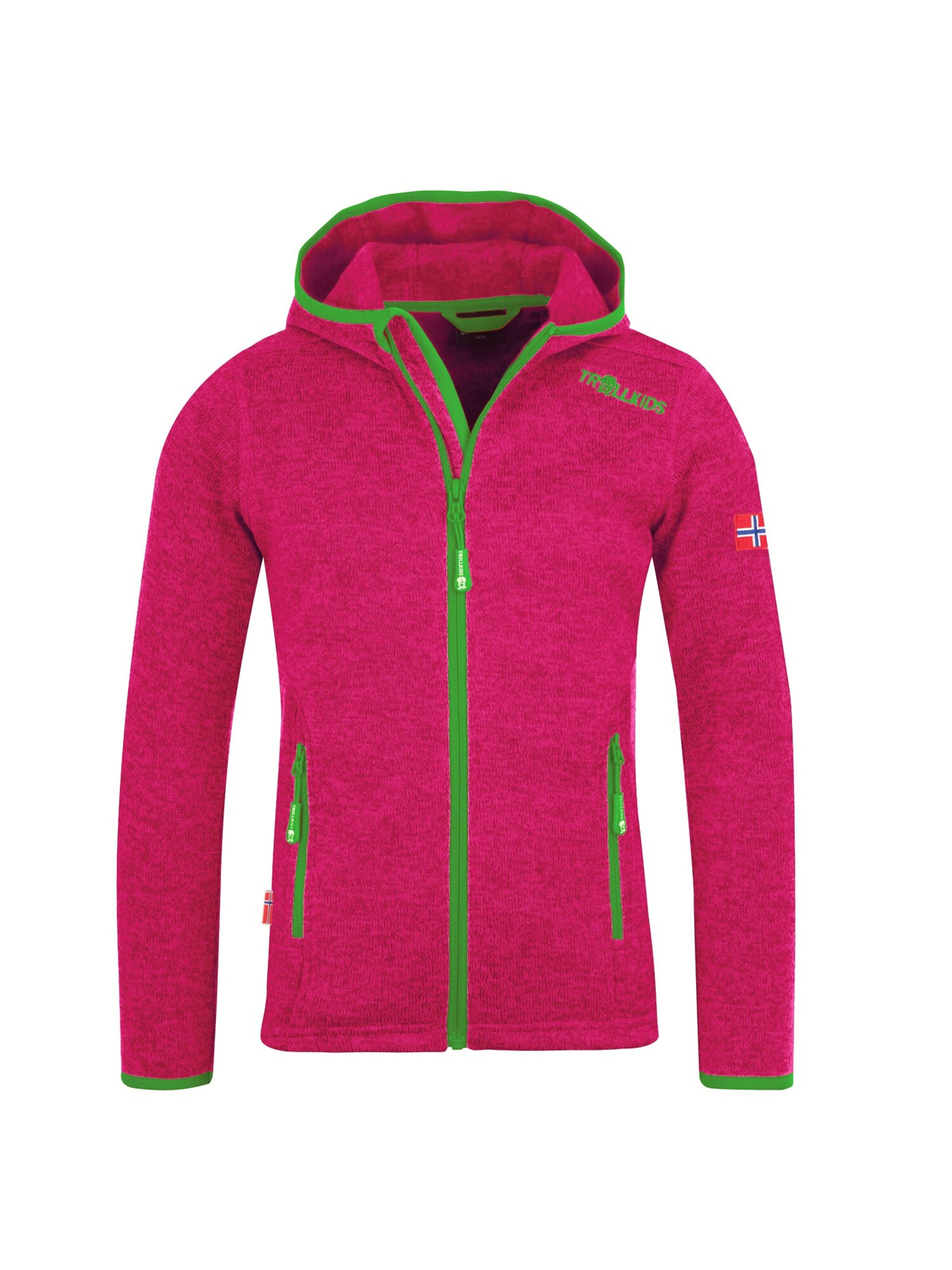 TROLLKIDS Fleece Jacket in Pink: front