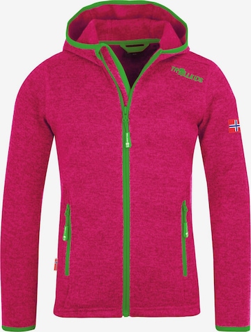 TROLLKIDS Fleece Jacket in Pink: front