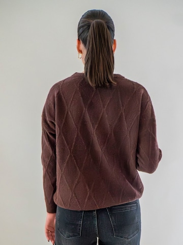 WEARABLE STORIES Pullover 'Manou' in Braun