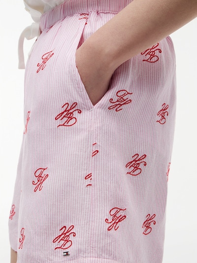 TOMMY HILFIGER Trousers in Rose / Red / White, Item view