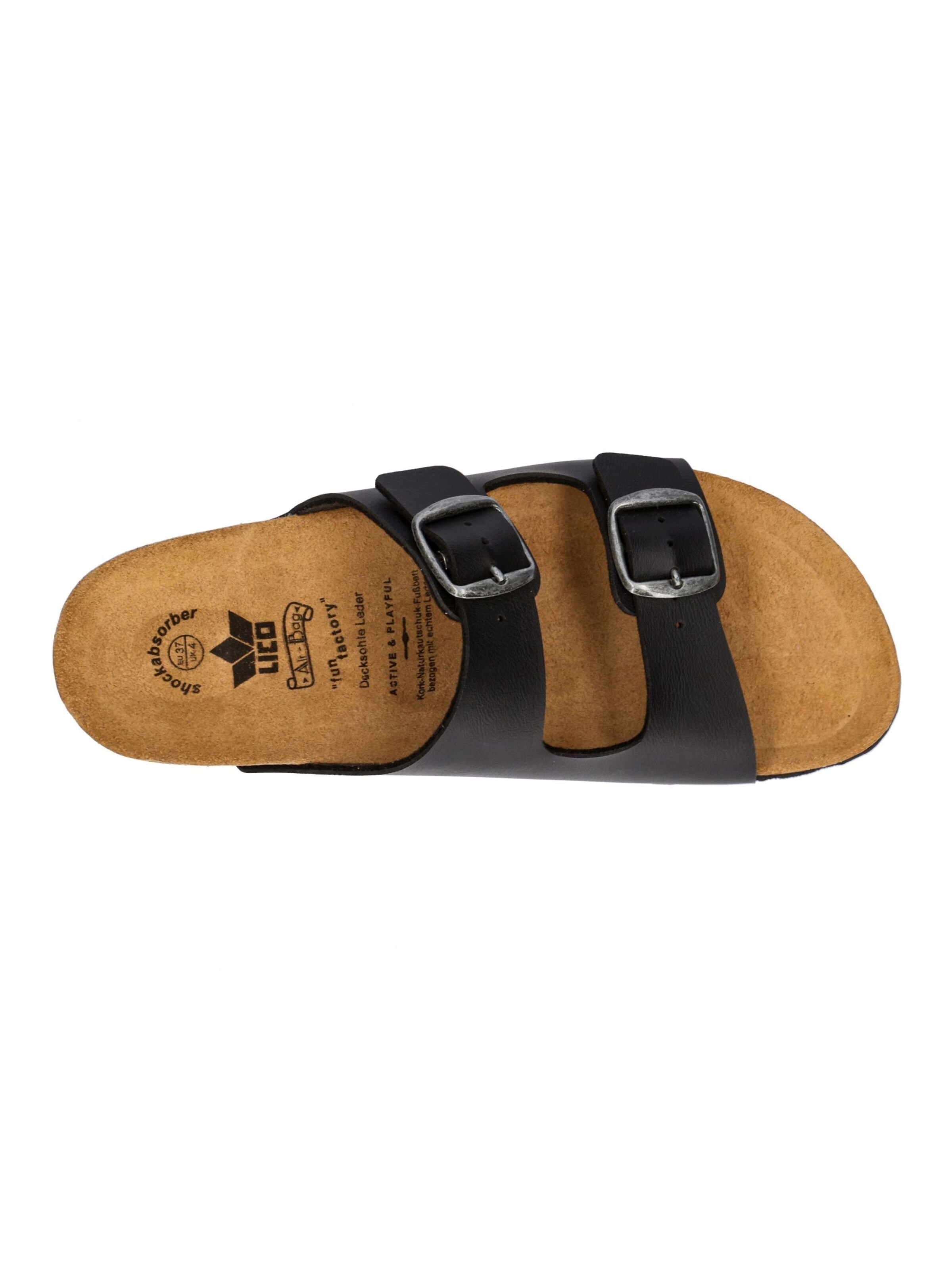 LICO Pantolette 'Bioline' in Schwarz