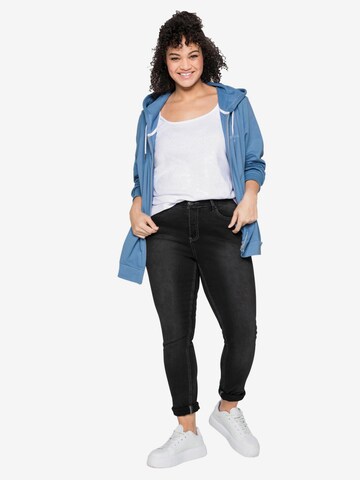 SHEEGO Sweatjacke in Blau