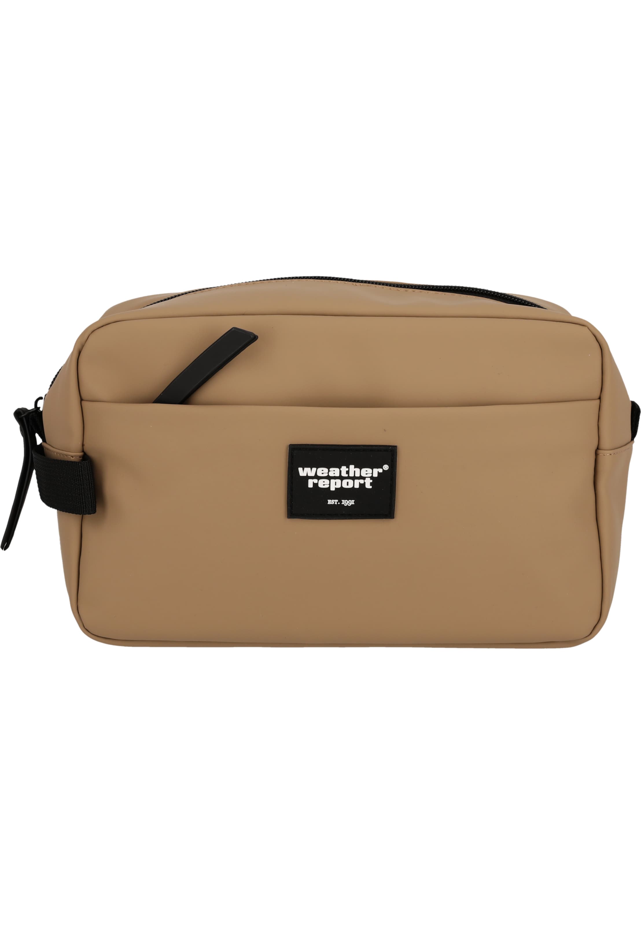Weather Report Toiletry Bag 'Bronze' in Brown: front
