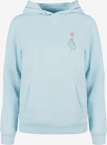 Merchcode Sweatshirt 'Ladies K Heart' in Blau: predná strana