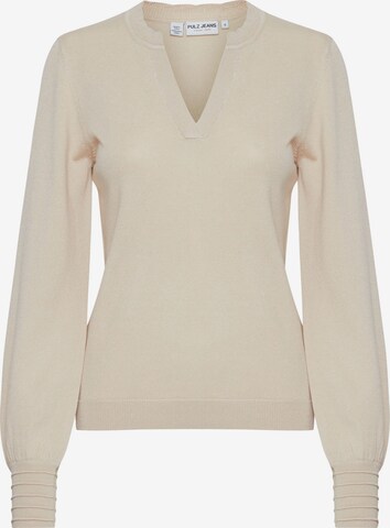 PULZ Jeans Sweater 'Sara' in Beige: front