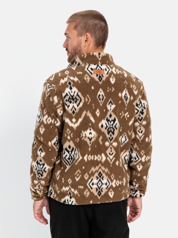 CAMEL ACTIVE Fleecejacke mit Stehkragen in Braun