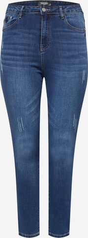 Missguided Plus Slimfit Jeans in Blau: predná strana
