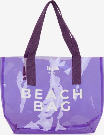 BagMori Beach Bag in Purple: front