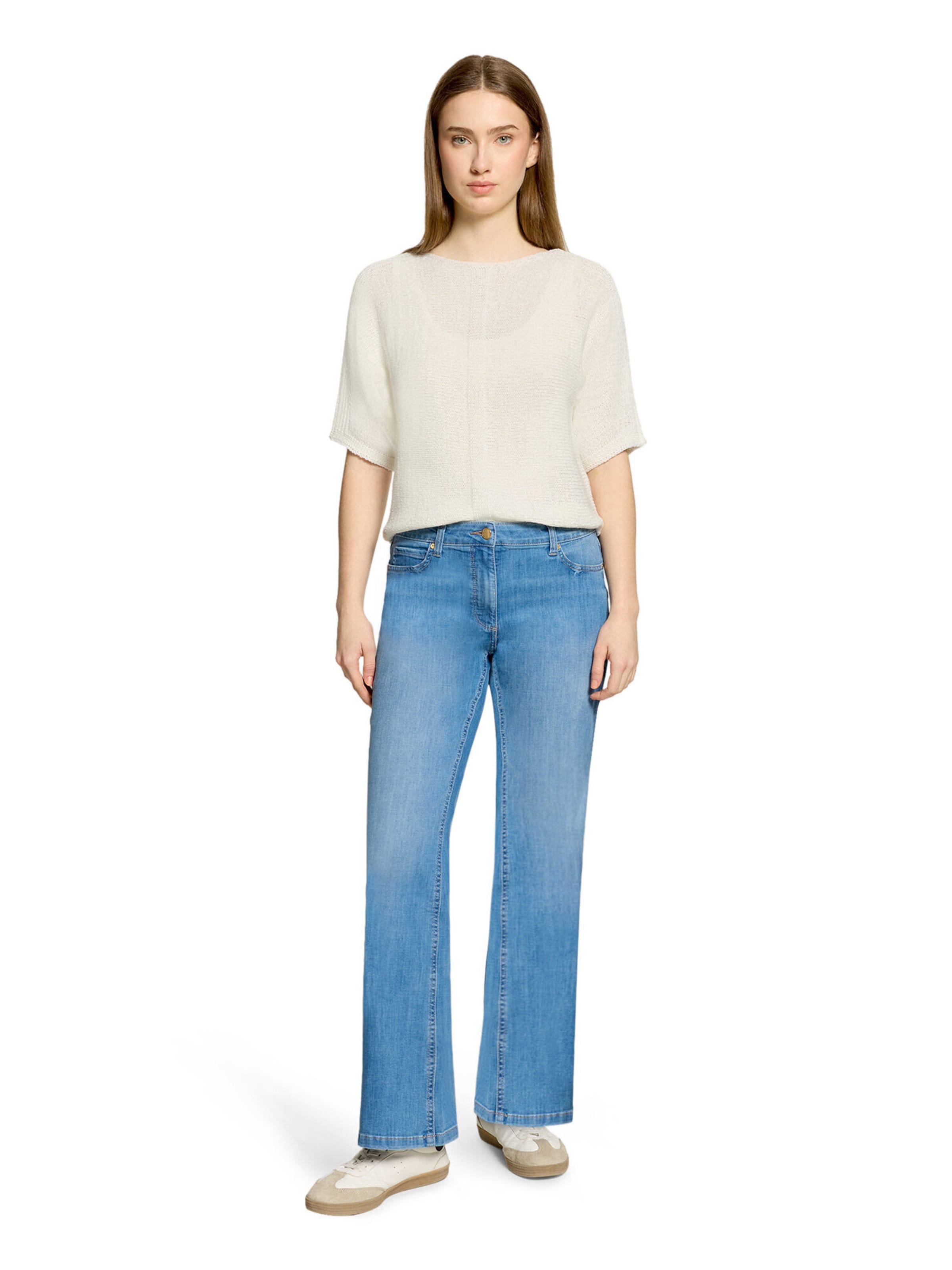 Betty Barclay Strickpullover kurzarm in Weiß