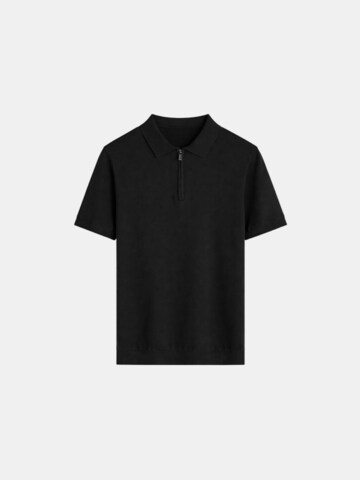 Richesse Shirt 'KNIT POLO | BLACK' in Black: front