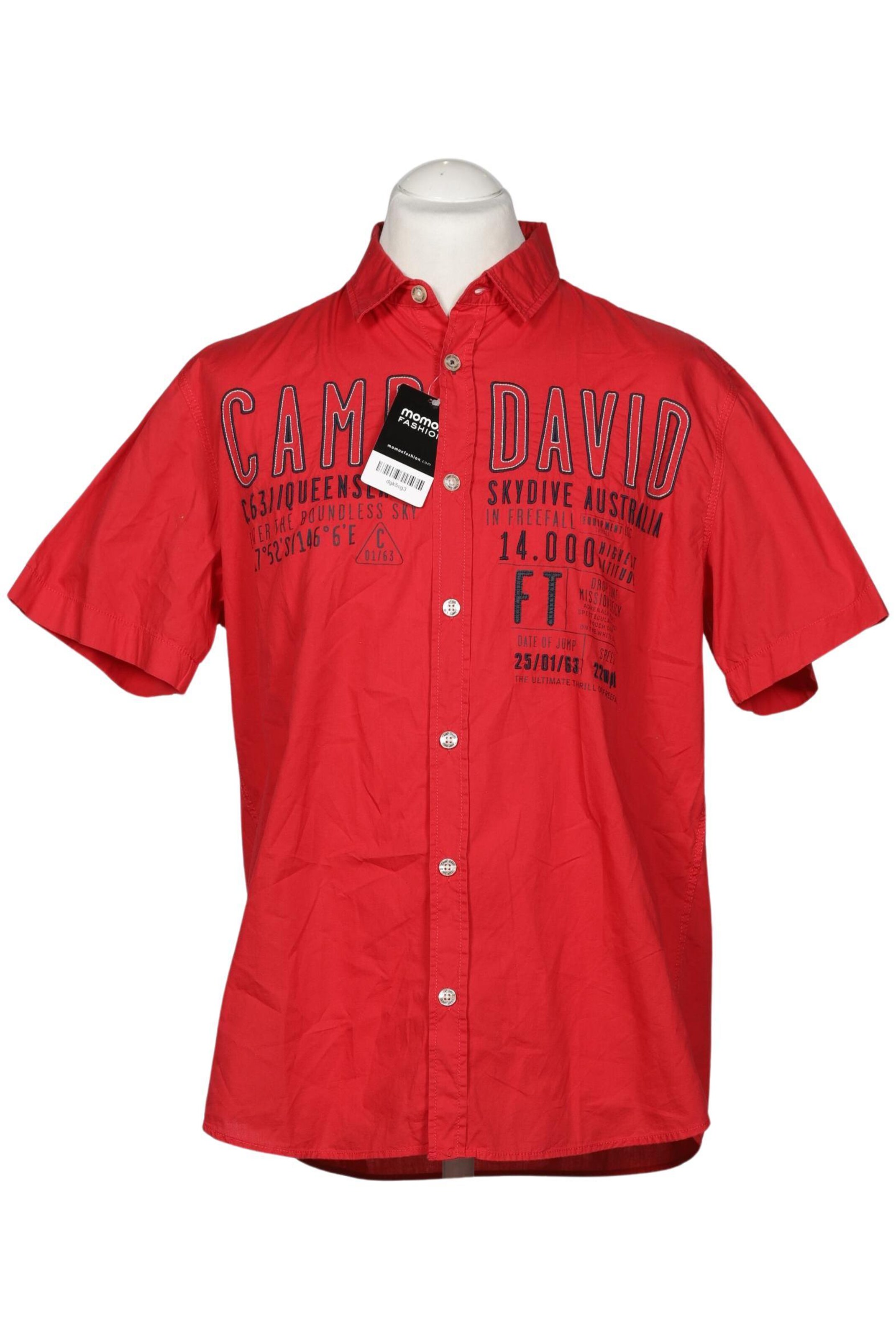 CAMP DAVID Button Up Shirt in L in Red, Item view