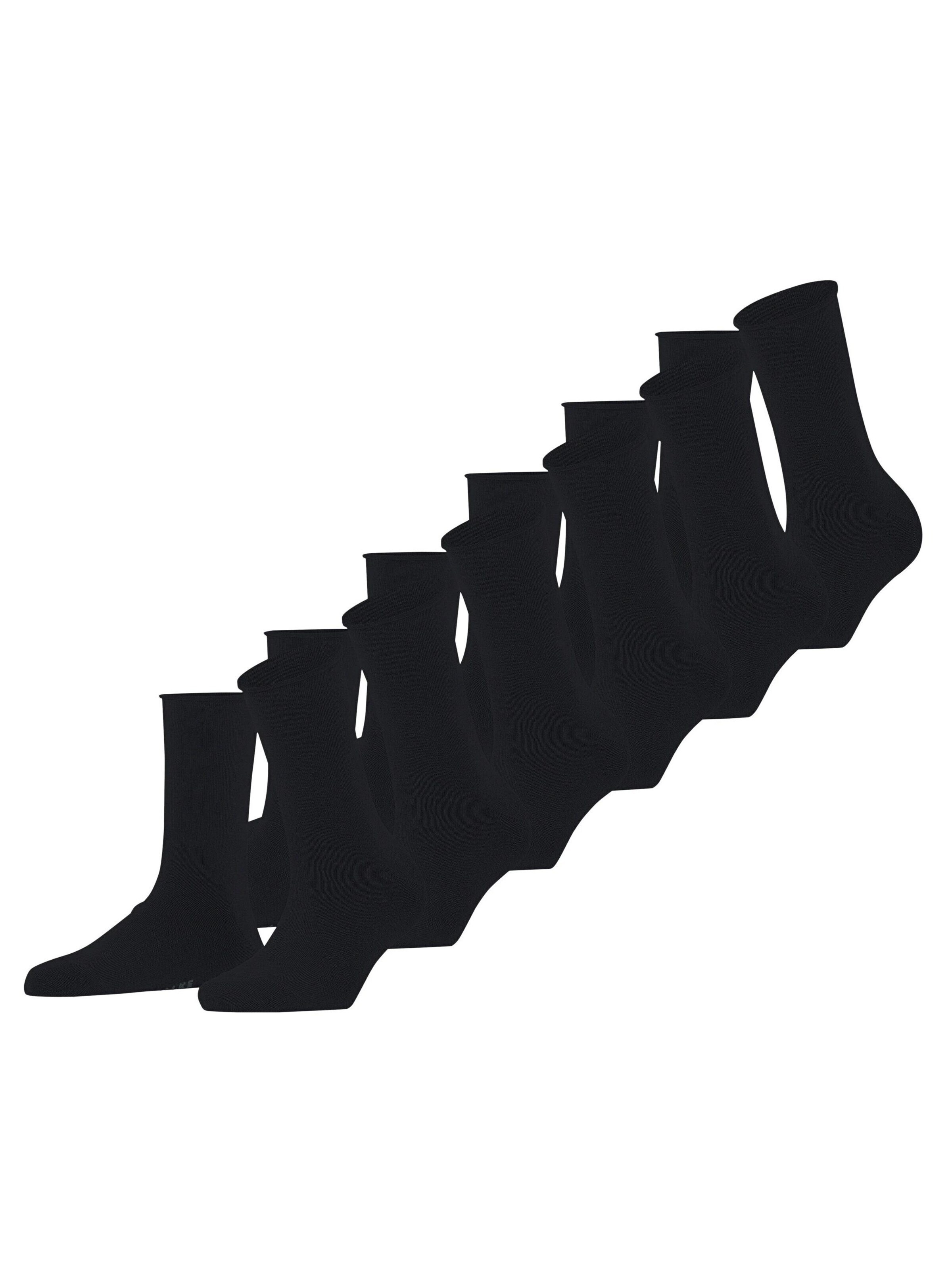 FALKE Socken 'Happy 6-Pack'‌‌‌‌‌ in Schwarz: Vorderseite