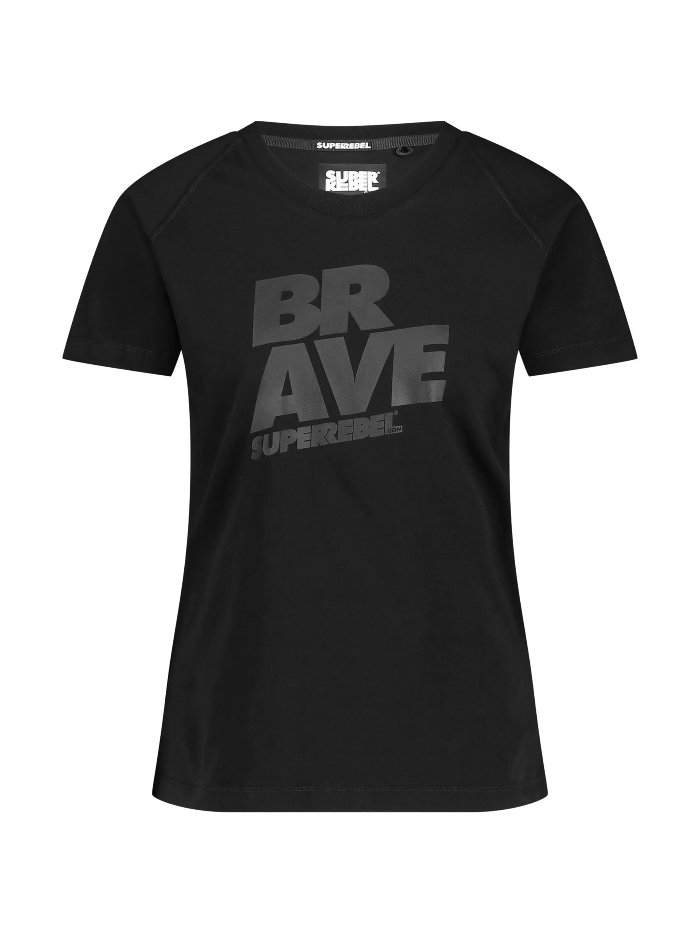 Maglietta 'AMY_' di SUPERREBEL® GEAR in nero