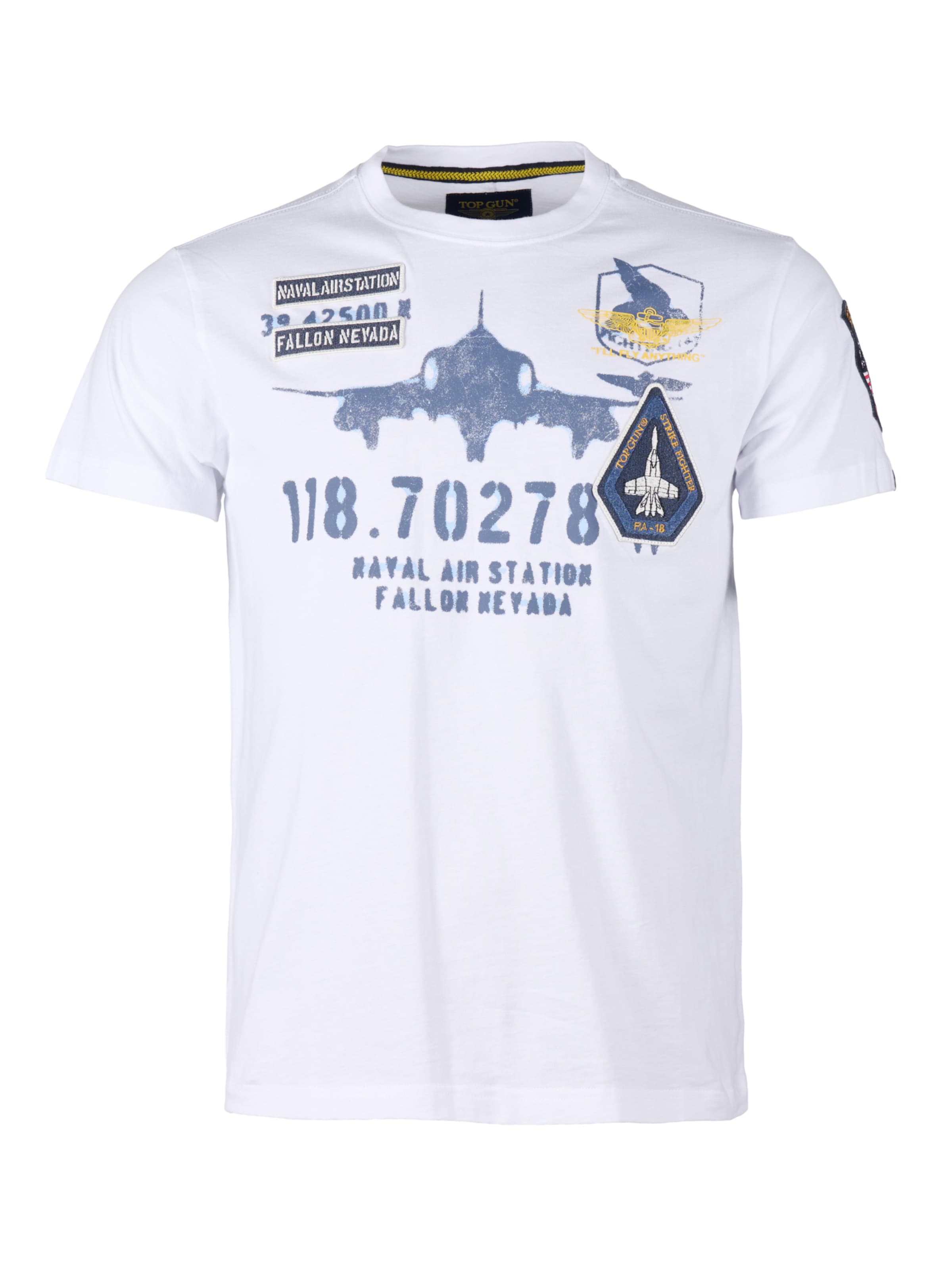 TOP GUN T-Shirt in blau / weiß, Produktansicht