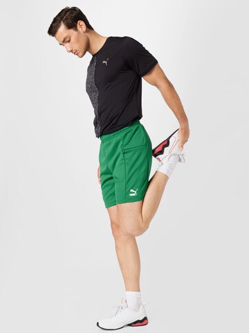 PUMA Normální Sportovní kalhoty – zelená