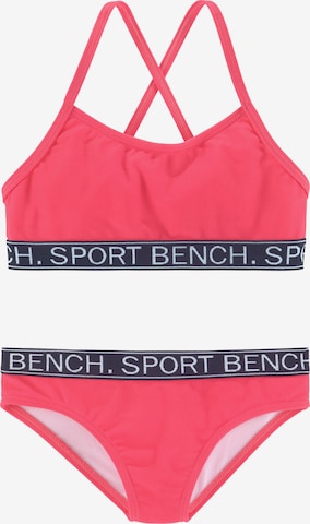 BENCH Bygelfri Bikini i rosa: framsida