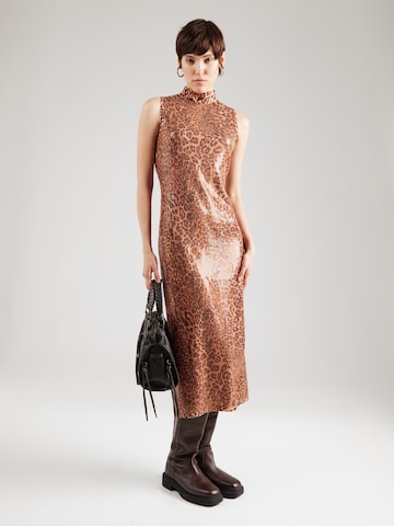 Robes en maille Twinset en marron : devant