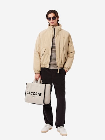 LACOSTE Nákupní taška – béžová: přední strana