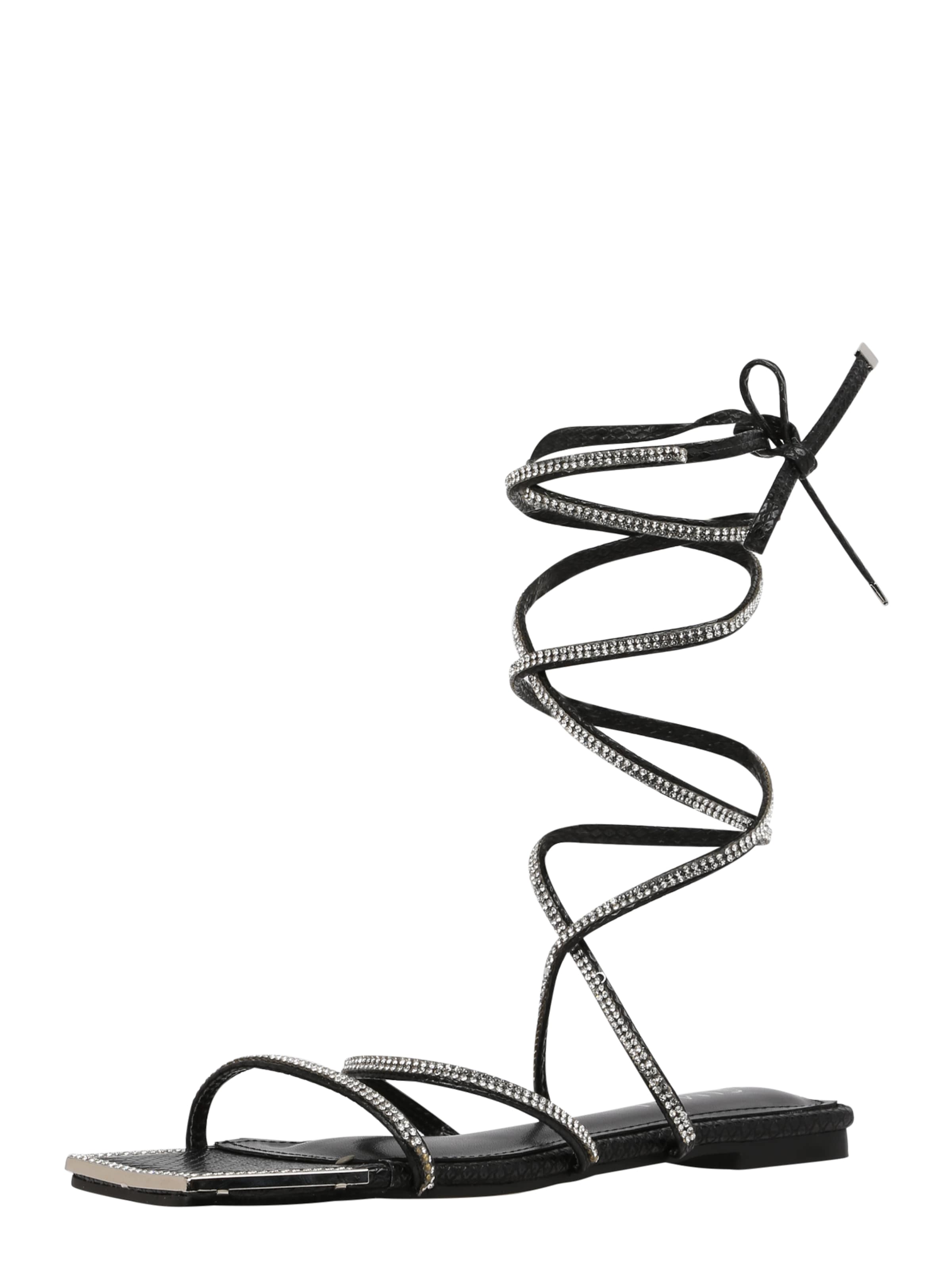 Sandale cu baretă 'VENICE' de la Simmi London pe negru: față