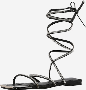 Simmi London Sandalen met riem 'VENICE' in Zwart: voorkant