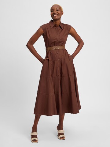 Ambiance Shirt Dress in Brown: front