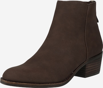 Bottines 'Wiebke' ABOUT YOU en marron : devant