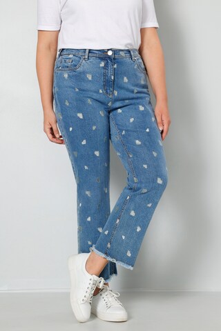 MIAMODA Slimfit Jeans in Blauw: voorkant