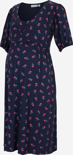 JoJo Maman Bébé Kleid in navy / hellblau / altrosa, Produktansicht