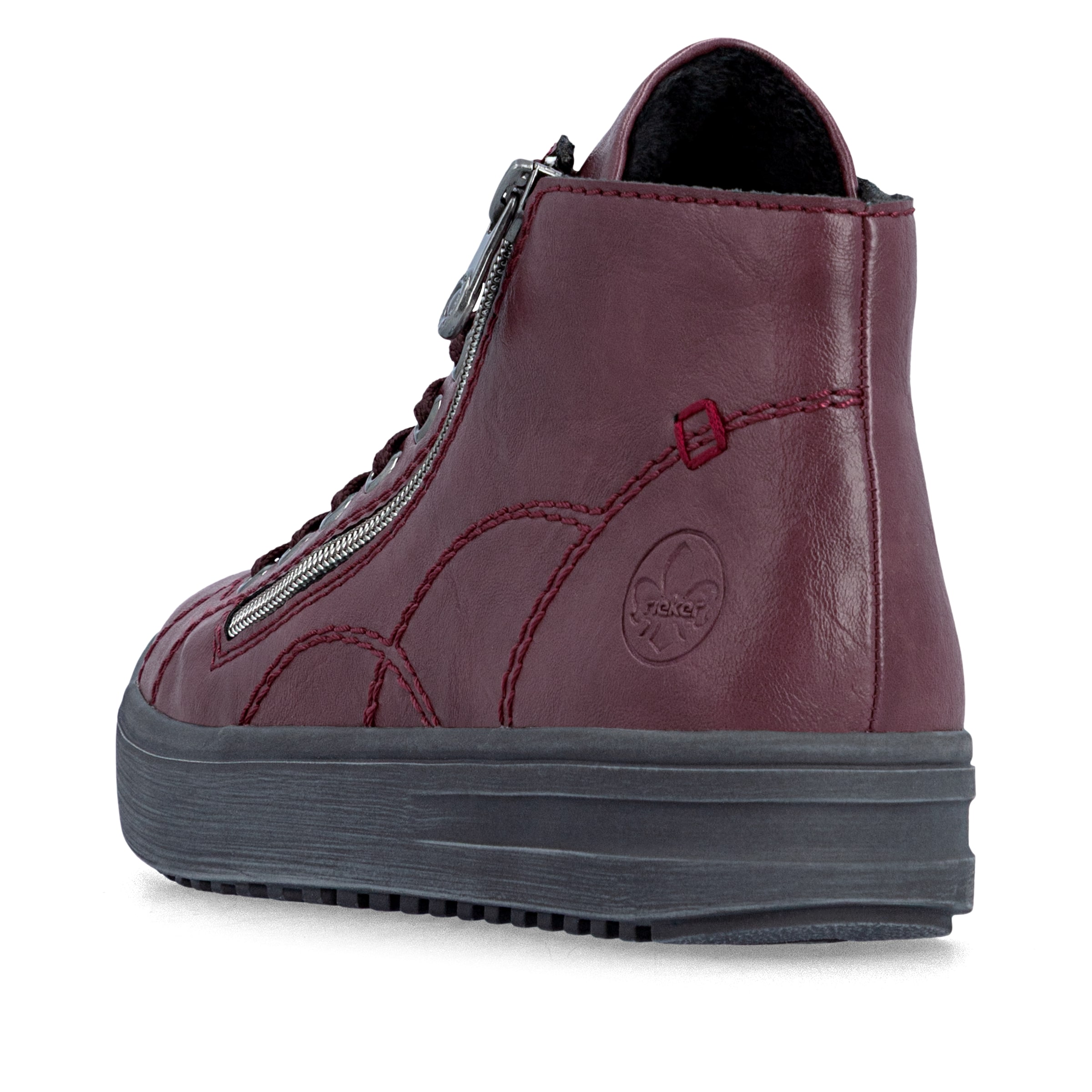 Bottines à lacets Rieker en rouge