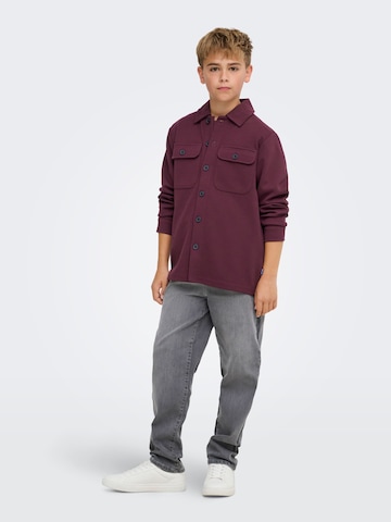 Only & Sons Junior Regular fit Overhemd 'OSJNew Kodyl' in Rood