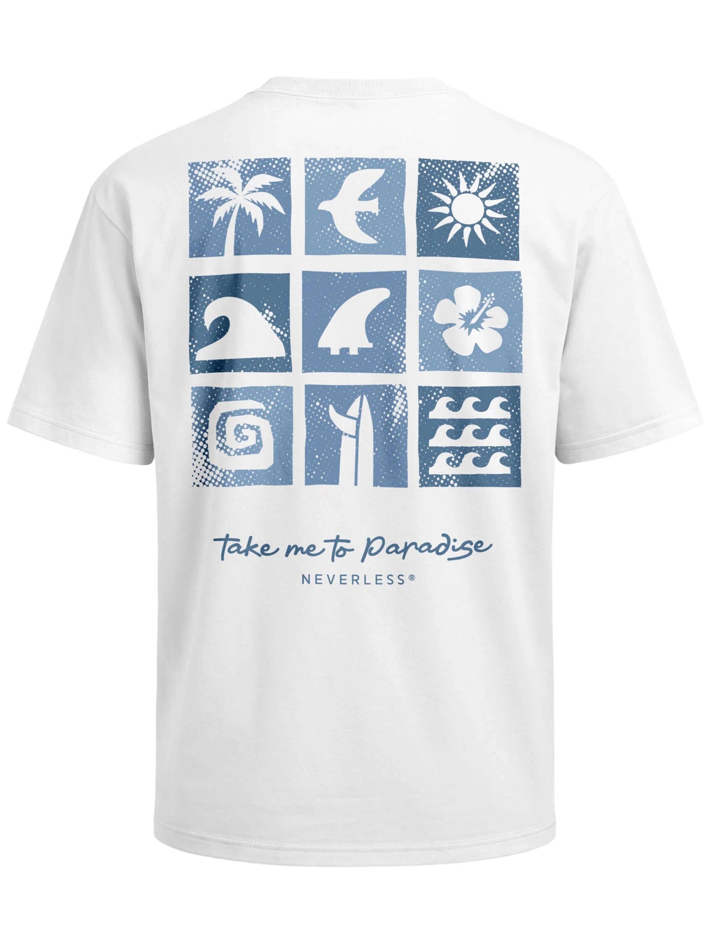 Neverless Shirt 'Paradise' in White