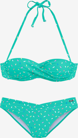 BUFFALO - Bikini en verde: frente
