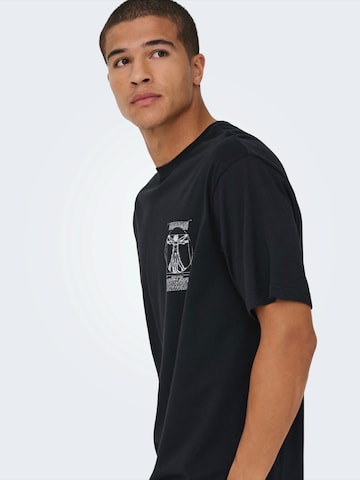 Only & Sons Tričko 'ONSMONALISA' - Čierna