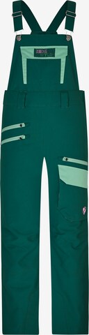 ZIENER Regular Workout Pants 'AILEEN-BIB' in Green: front