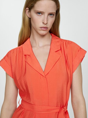 MANGO Košilové šaty 'Travel' – oranžová