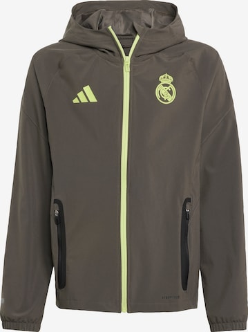 Veste de sport 'Real Madrid Tiro 25 Competition Vis Tech Travel' ADIDAS PERFORMANCE en gris : devant