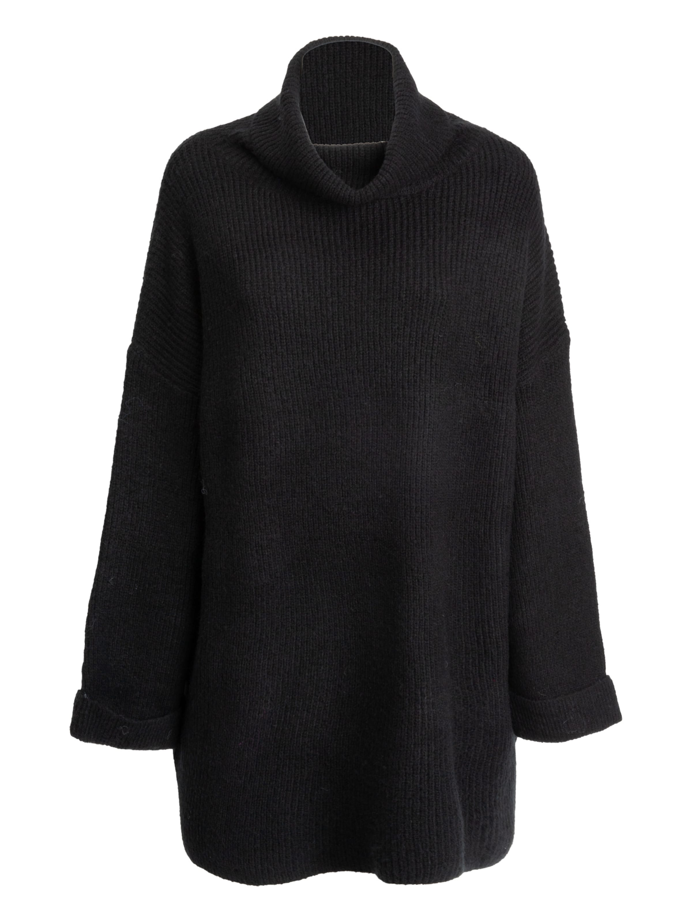 Influencer Pullover in Schwarz: Vorderseite
