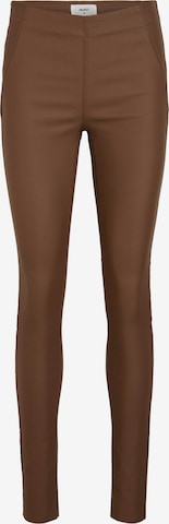 Skinny Leggings OBJECT en marron : devant