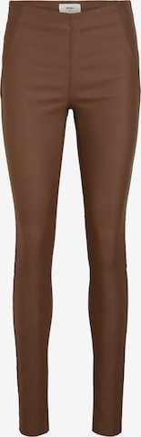OBJECT - Skinny Leggings en marrón: frente