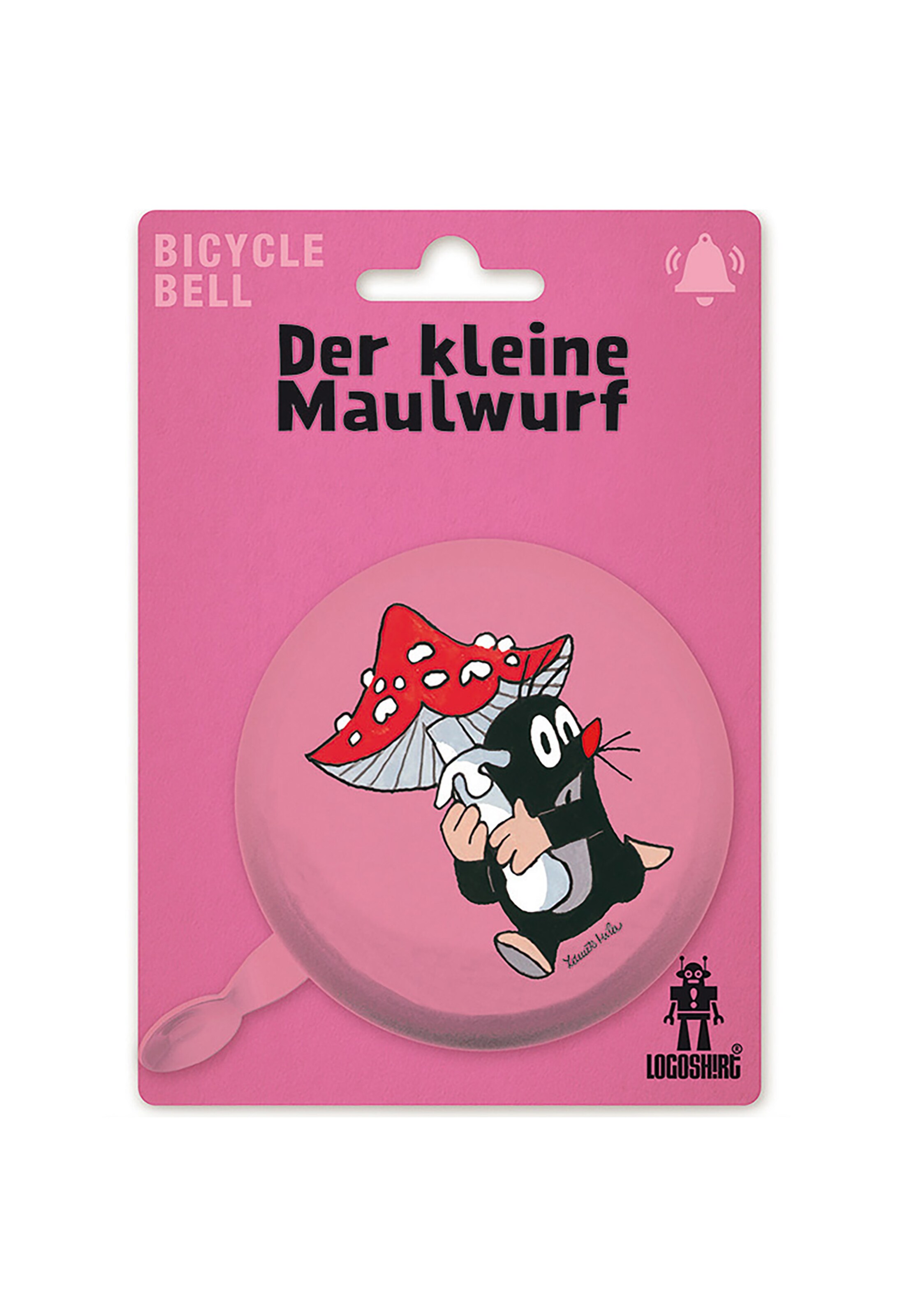 LOGOSHIRT Accessory 'Der kleine Maulwurf - Pilz' in Pink: front