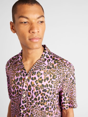 AllSaints Regular fit Button Up Shirt in Purple