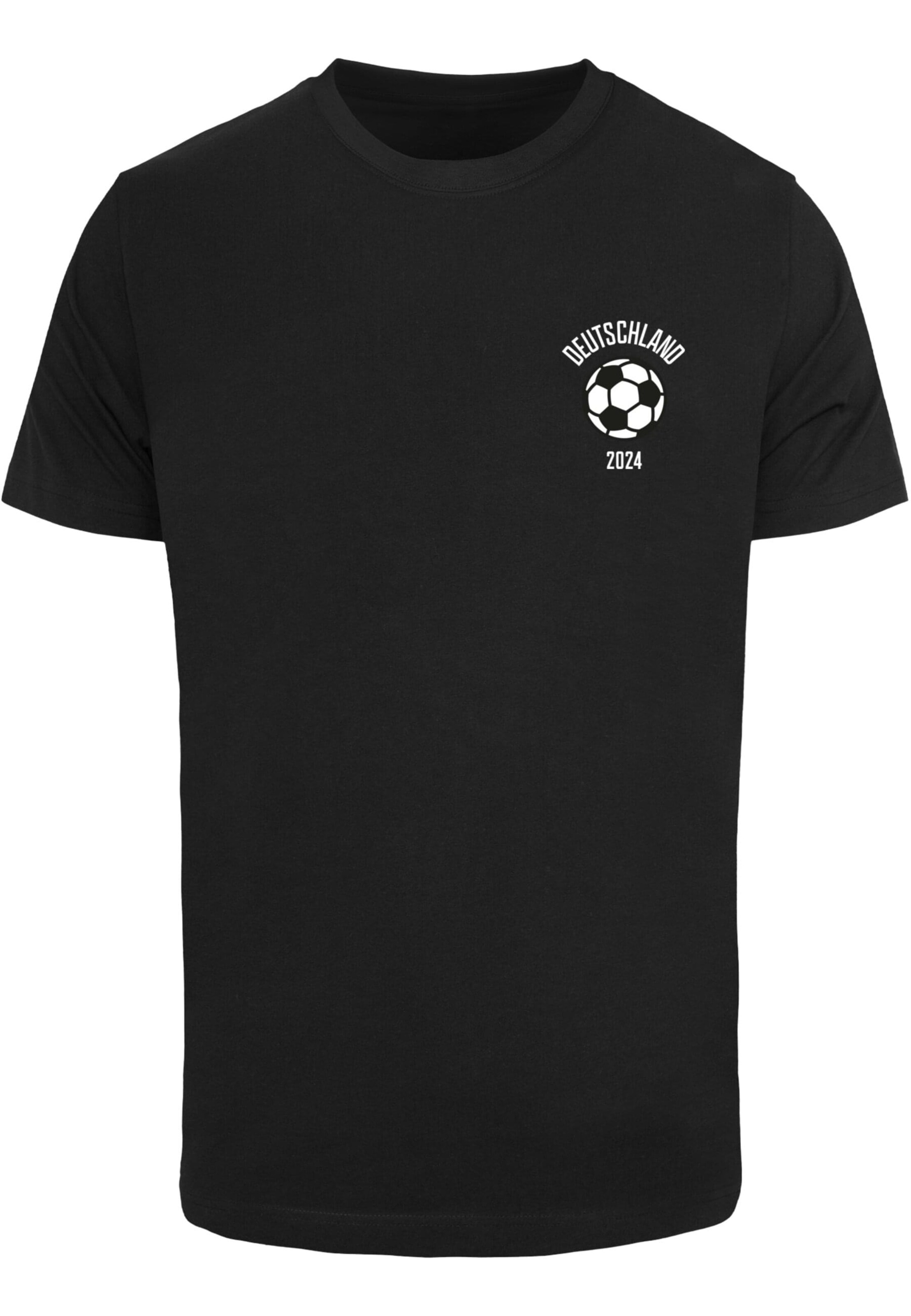 Mister Tee Shirt 'Football Bear' in Zwart: voorkant