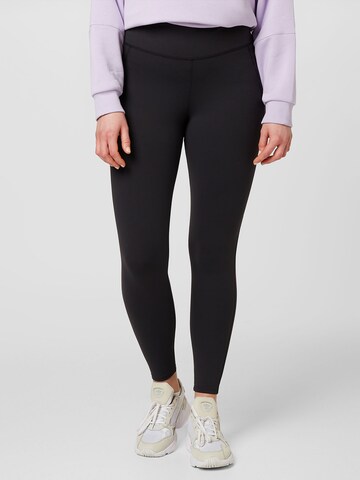 Skinny Pantaloni sport de la Reebok pe negru: față